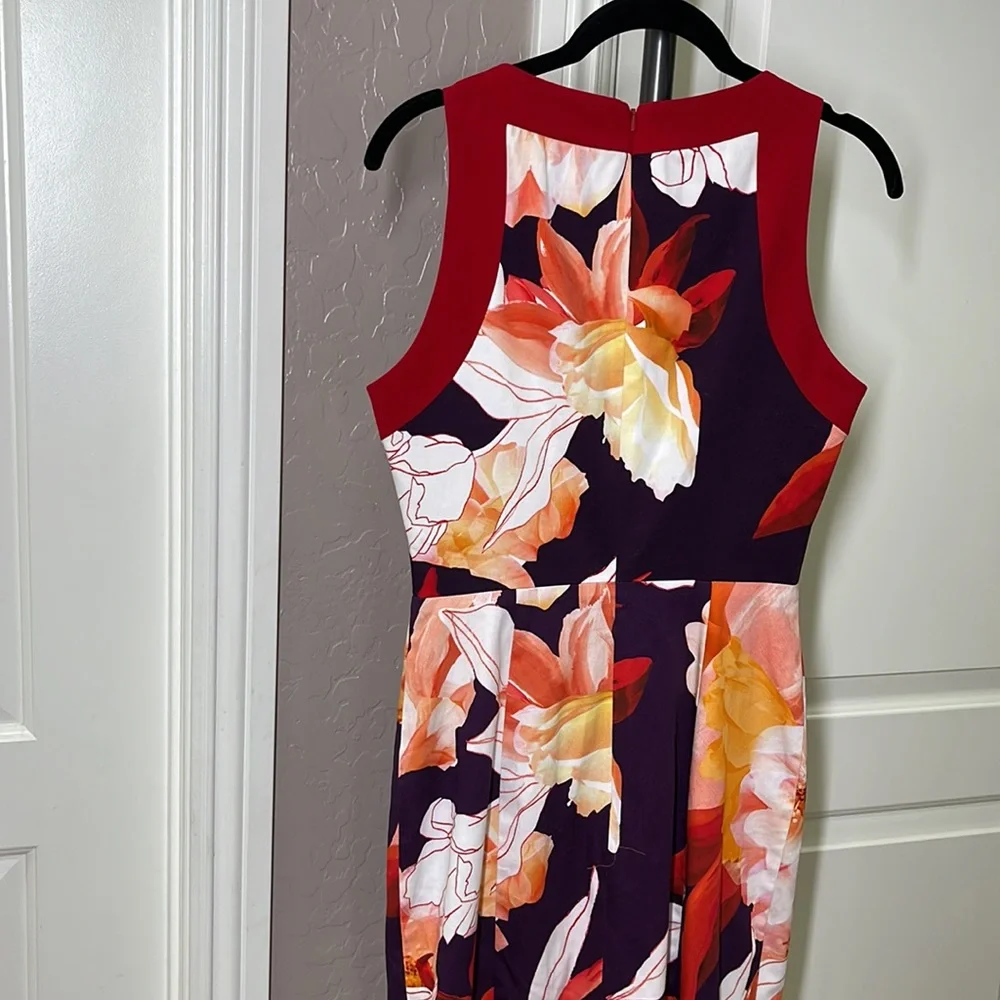 Black Halo Rohan Floral Sheath Dress Size 4 - Picture 7 of 11
